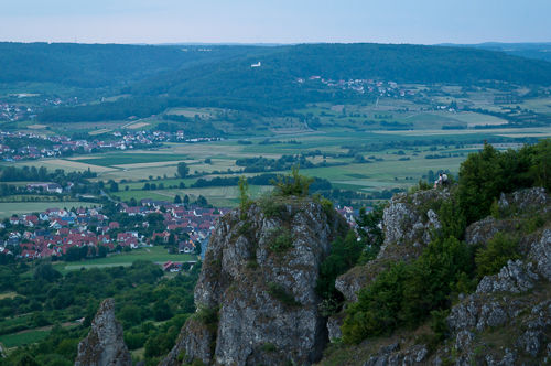 From the top of the cliffs.