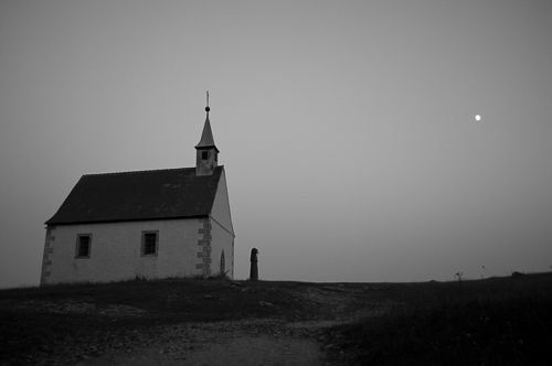 The church on top of the mountain near the climbing spot.