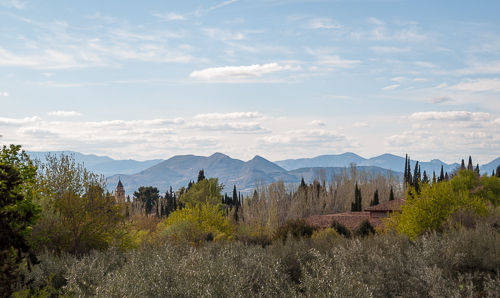 Mountain chain seen from Granada.