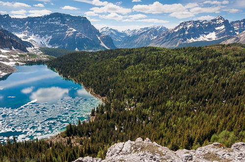 View down towards Cerulean Lake.