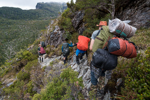 Sidling around Sharlands Peak.